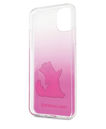 Чехол для смартфона Lagerfeld для iPhone 11 TPU/PC collection Choupette Fun Hard Gradient Pink